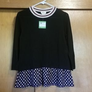 Kate Spade Sweater with Printed Peplum